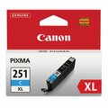 Canon Ink Cartridge, Cli-251Xl, Cyan 6449B001